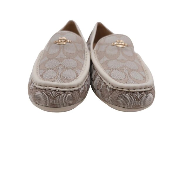 COACH Marley Driver Signature Loafer STONE CHALK Canvas NEW WITHOUT BOX 10B - Picture 3 of 8
